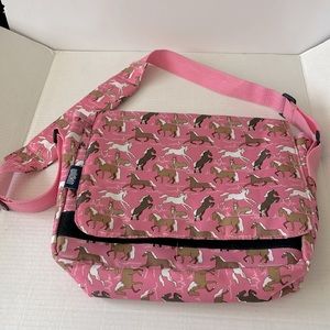 Wildkin pink Horses nylon book laptop bag